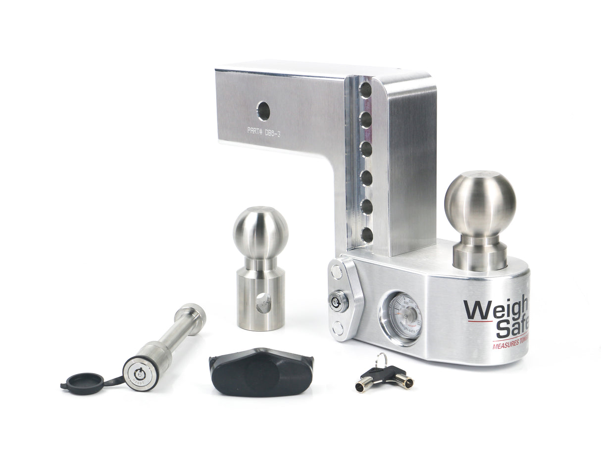 Weigh Safe - 6" Drop Hitch with 3" Shank Keyed Alike WS05 Included