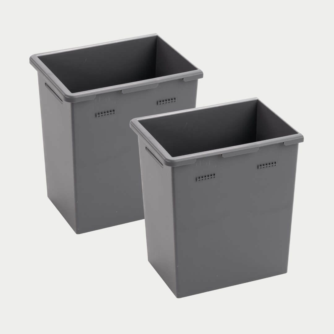 Decked - Deep Stash Bins - storage bins vX & vY Drawer Systems - one (1) set of two (2) - A0085-DSBN-GRY