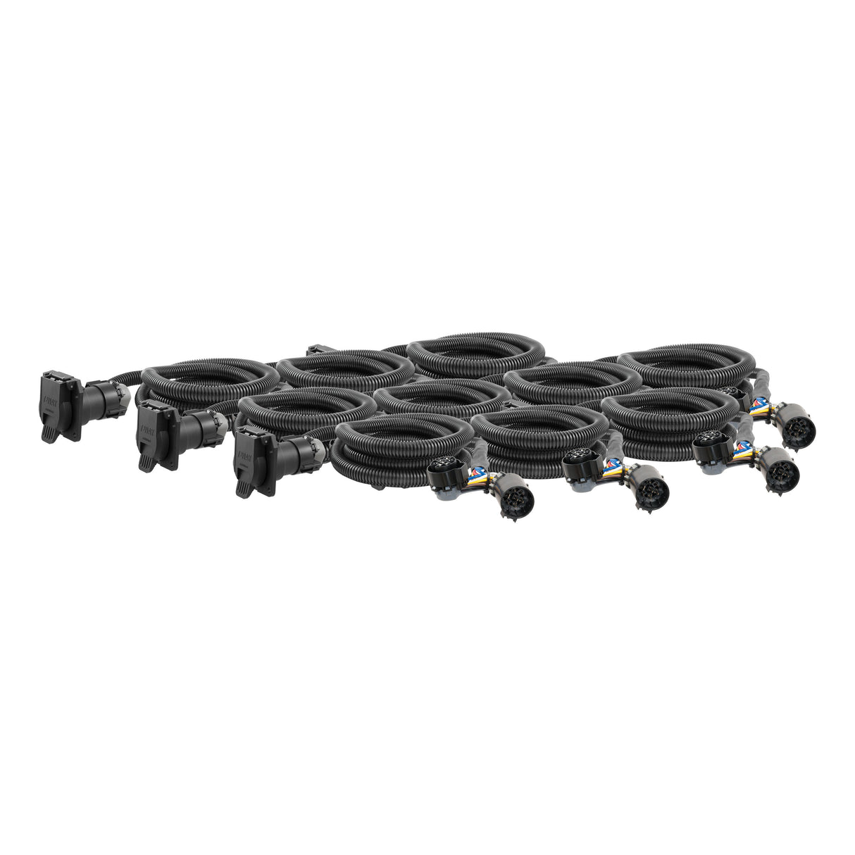 Curt - 7' Custom Wiring Extension Harnesses (Adds 7-Way RV Blade to Truck Bed, 10-Pack) - 56070010