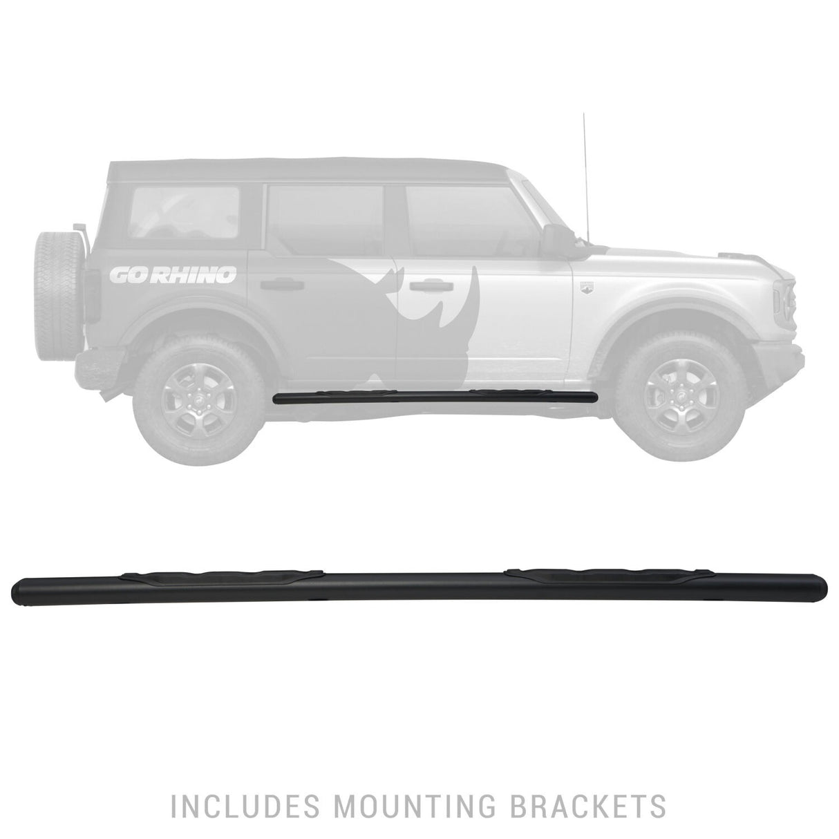Go Rhino 105412973PS - 5" 1000 Series SideSteps With Mounting Bracket Kit - Polished Stainless Steel