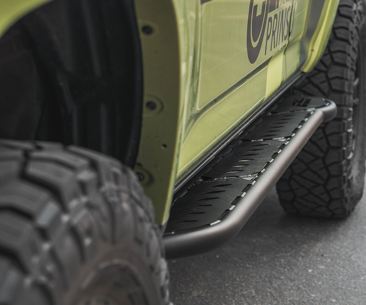 CBI - 5th Gen Toyota 4Runner Overland Bolt-On Rock Sliders / DOM Upgrade / No Kickouts / Bare Metal - 300-000-011-043