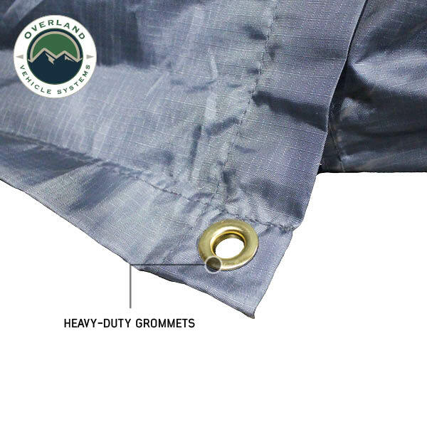 Overland Vehicle Systems - HD Nomadic 2.0 Awning Room Enclosure, Grey Body, Green Trim (4 Walls and Floor) - 18089920