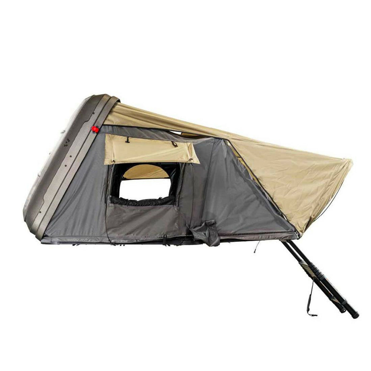 Overland Vehicle Systems - HD Bundu 2 - Hard Shell Roof Top Tent, 2 Person, Grey Body and Black Rainfly - 18389902
