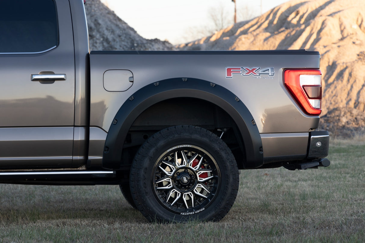 Rough Country - Pocket Fender Flares - E7 Velocity Blue - Ford F-150 2WD/4WD (2021-2024) - F-F20911B-E7