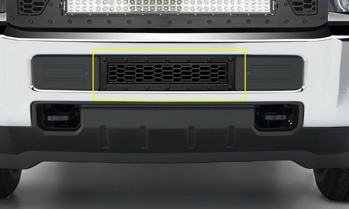 T-Rex Grilles - 2 Pc Laser Cut Pattern Mild Steel Stealth Laser X Bumper Grille Overlay - 7721221-BR