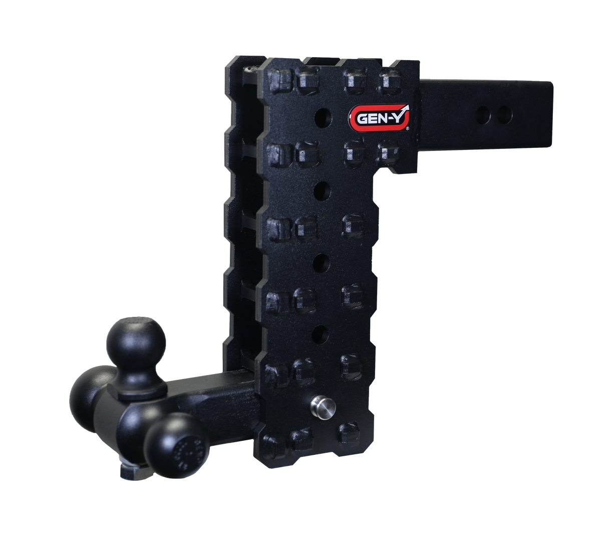 GEN-Y Hitch GH-2435X PHANTOM-X 2.5" Solid Shank 10" Drop 1.6K TW 16K Hitch & GH-052 Tri-Ball Mount