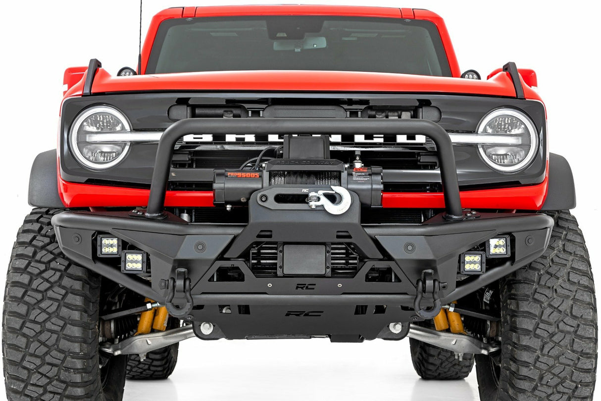 Rough Country - Front Bumper - Tubular - w Winch Plate - Ford Bronco (21-23) - 51205