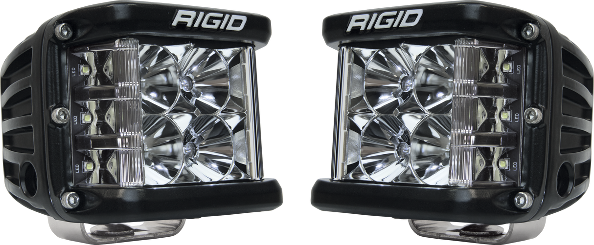 RIGID D-SS PRO Side Shooter, Flood Optic, Surface Mount, Black Housing, Pair
