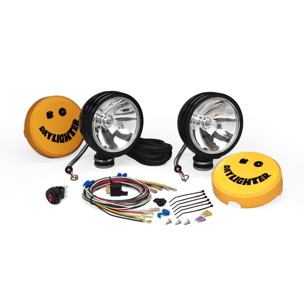 KC Hilites - 6" Daylighter Halogen Pair Pack System - Black - KC #238 (Spot Beam) - 238
