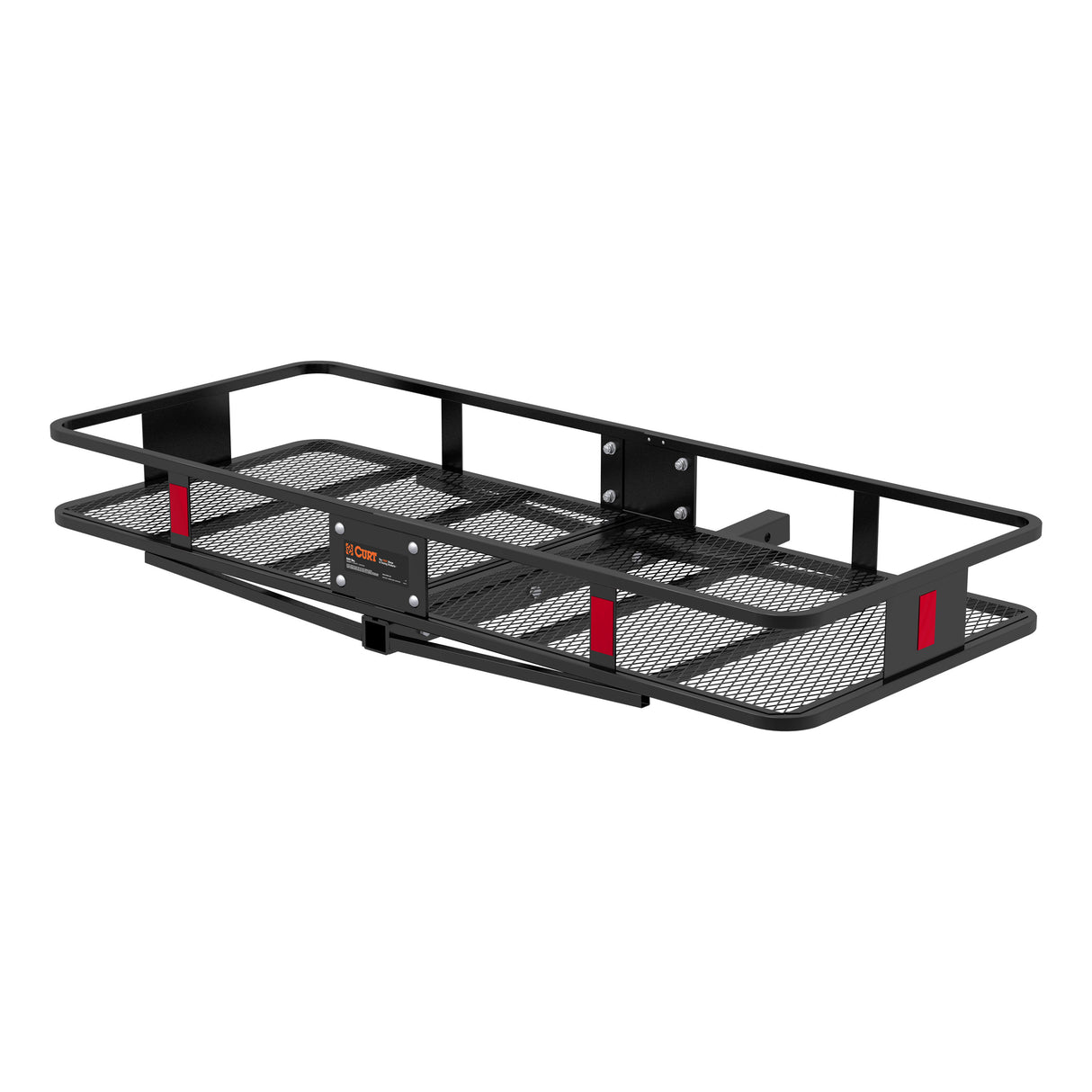 Curt - 60" x 24" Black Steel Basket Cargo Carrier (Fixed 2" Shank, 500 lbs.) - 18152