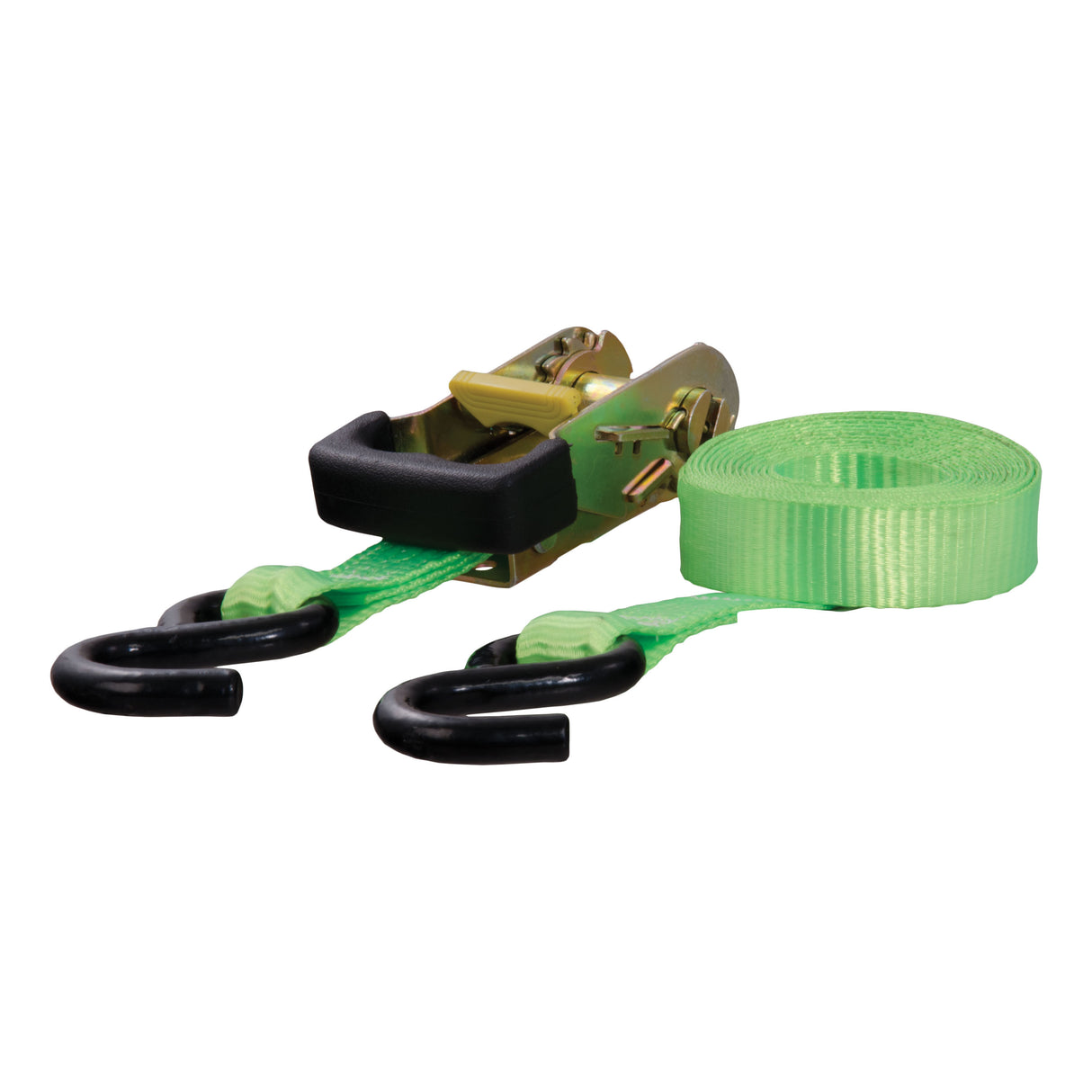 Curt - 16' Lime Green Cargo Strap with S-Hooks (1,100 lbs.) - 83027