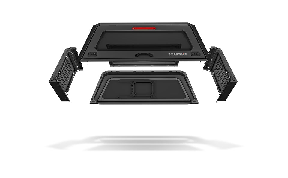 RSI SmartCap - Gladiator Truck Bed Cap SmartCapEVOa Adventure Matte Black 20-Up Jeep Gladiator 5 Foot Short Bed SmartCap - EA0601-MB