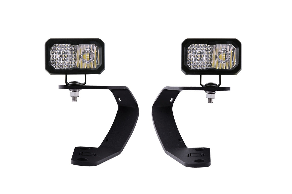 Diode Dynamics DD6750 Allows you to mount two Stage Series 2in LED Pods above the hood.