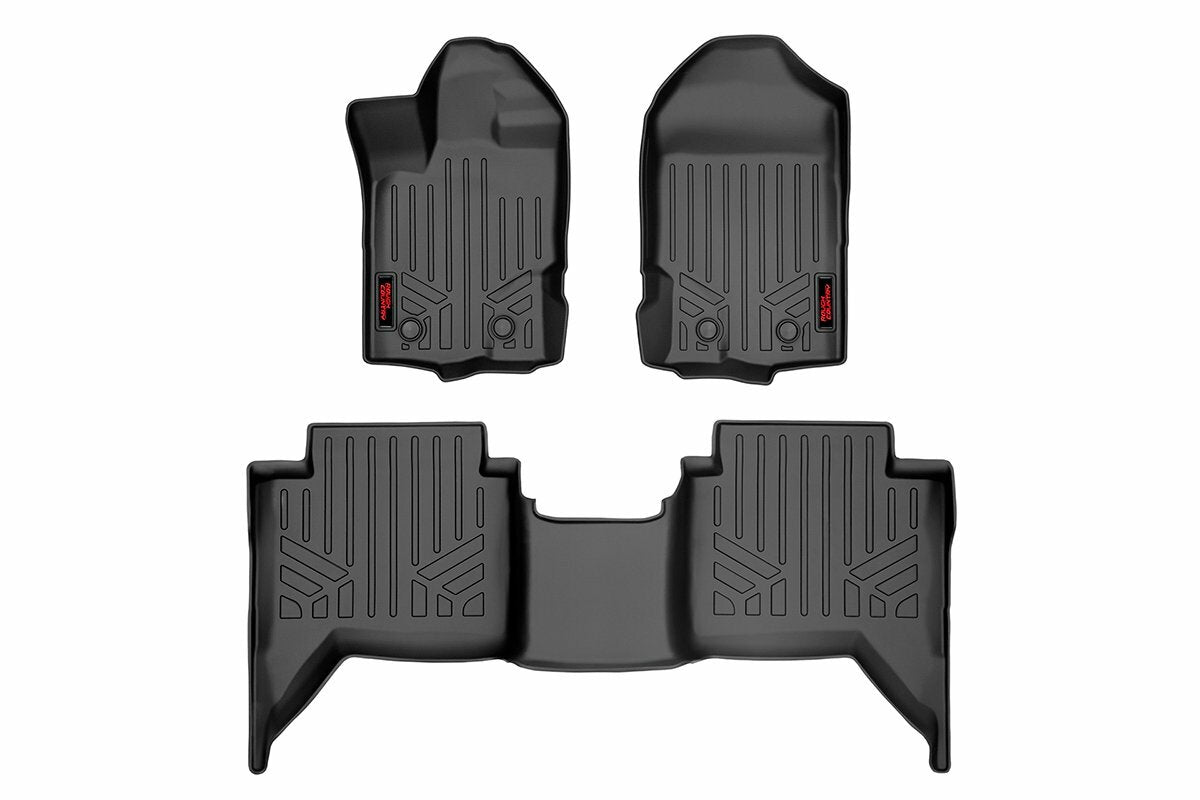 Rough Country Floor Mats - FR & RR - Ford Ranger 2WD 4WD (2019-2023) - M-51002