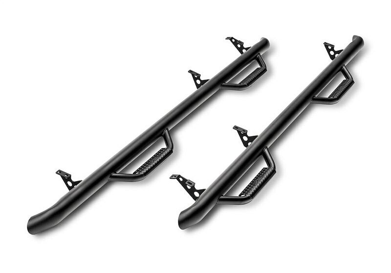 N-FAB - Nerf Step Bar Wheel To Wheel; Textured Black; 3 In. Tube; 2 Steps Per Side; Sold As Pair; - T0260R