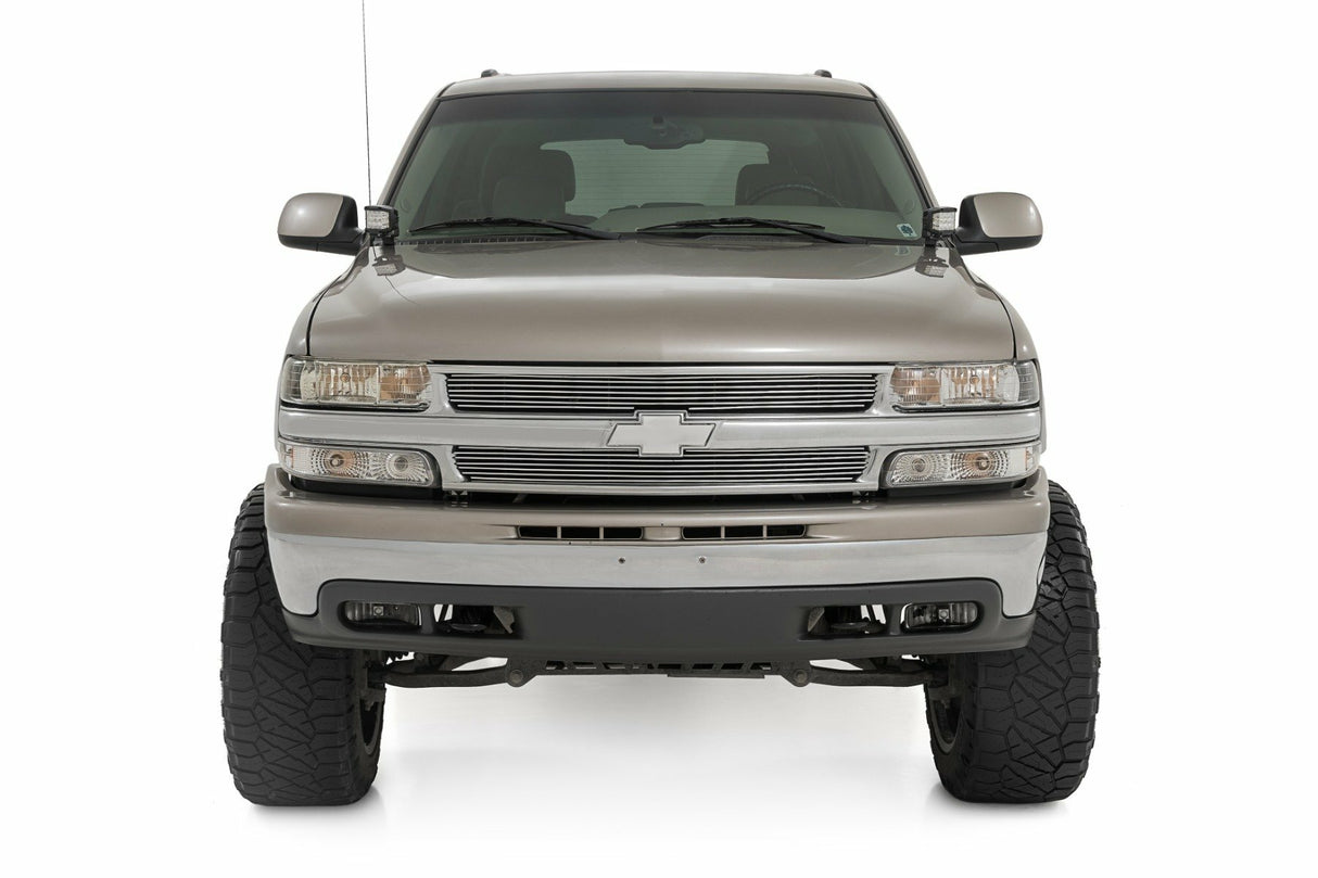 LED Light Kit - Ditch Mount - 2(in.) Black Pair - White DRL - Chevy Silverado 1500 (99-06)