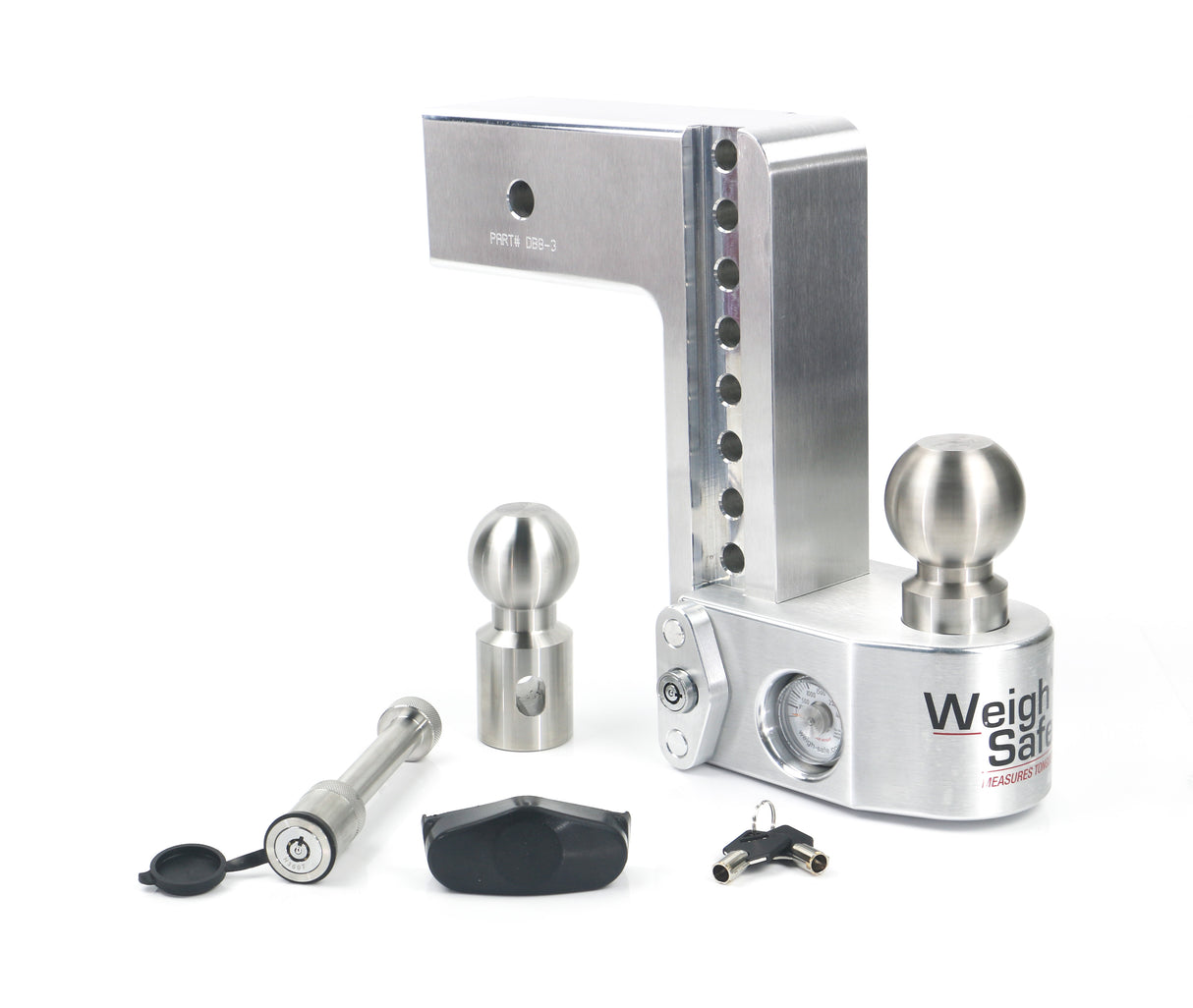 Weigh Safe - 8" Drop Hitch with 3" Shank Keyed Alike WS05 Included