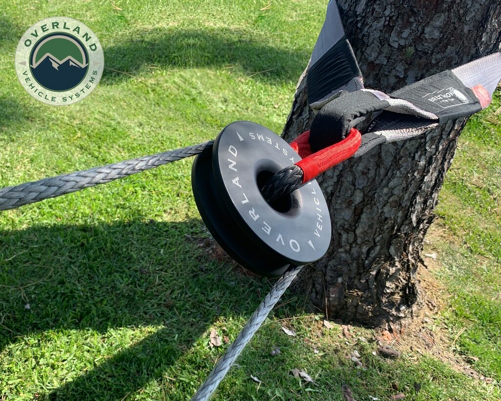 Overland Vehicle Systems - Recovery Ring 6.25 Inch 45,000 lb. Black With Storage Bag - 19240004