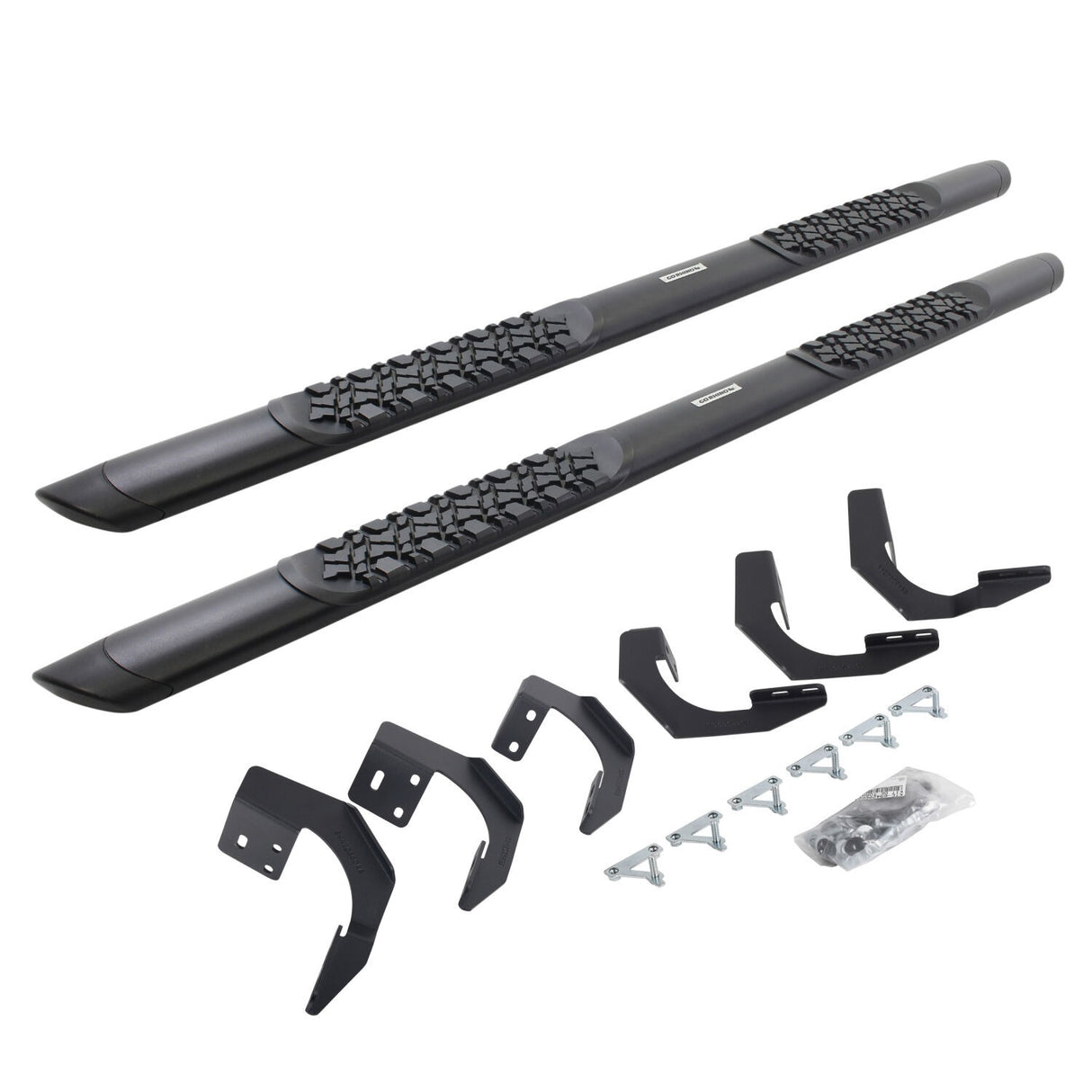 Go Rhino V3429980T - V3 Series Aluminum Side Steps with Mounting Brackets - Textured Black