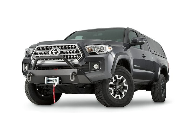 Warn - 100044 Semi-Hidden Winch Mount with Grille Guard for 2016-2023 Toyota Tacoma