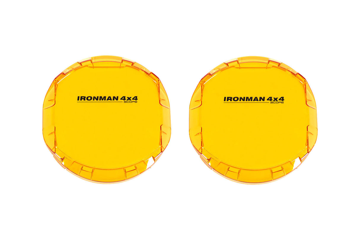 Ironman 4x4 - 9" SCOPE LED DRIVING LIGHT COVERS (AMBER) - IDL090COVERSAMB