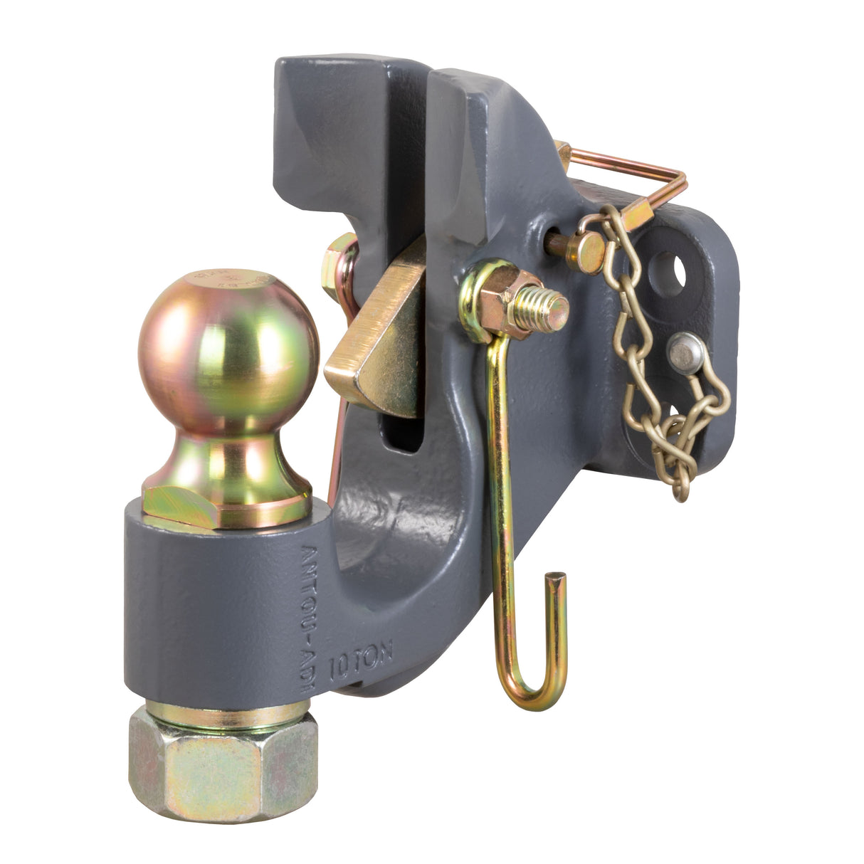 Curt - SecureLatch Ball & Pintle Hitch (2" Ball, 20,000 lbs.) - 48411