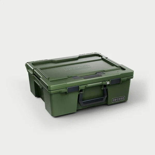 Decked - Halfrack 32 - D-co Case - includes one (1) D-co tray - Ranger Green with black latches - A0020-HRAK-GRN