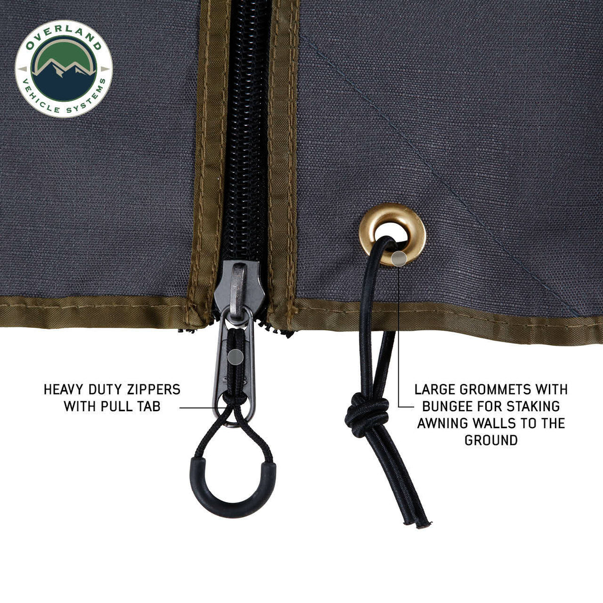 Overland Vehicle Systems - 270 Side Walls 1 and 2 - 270 LTE Awning Wall kit driver - 18309909