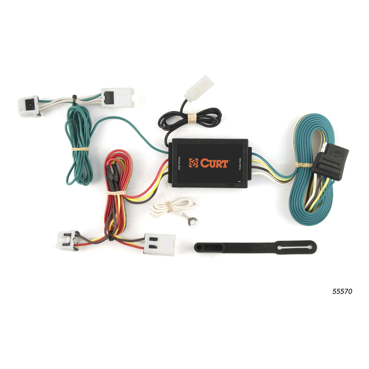 Curt - Custom Wiring Harness, 4-Way Flat Output, Select Nissan Quest - 55570