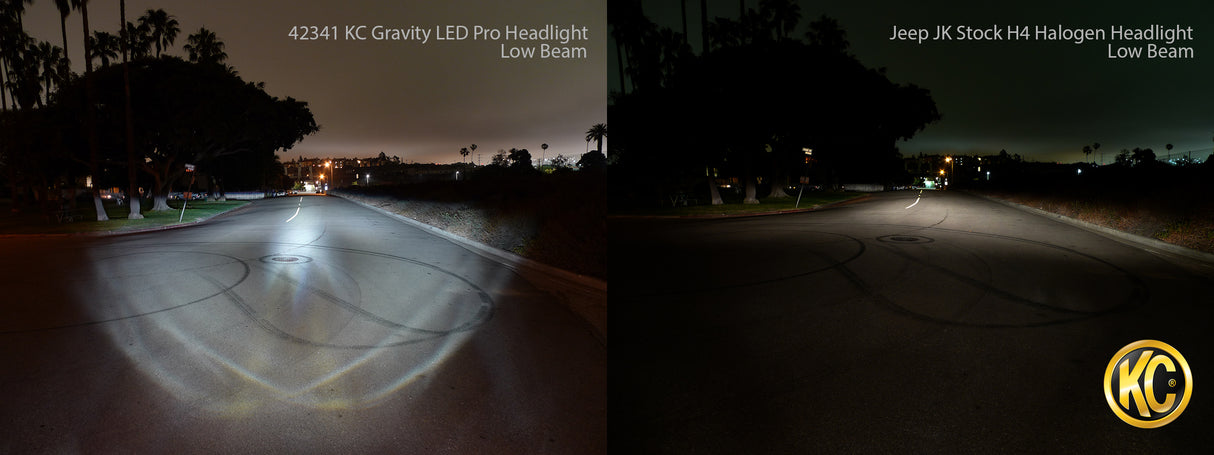 KC Hilites - Gravity LED Pro 7" Single Headlight for Jeep JK 2007-2018 - DOT Compliant - 4234