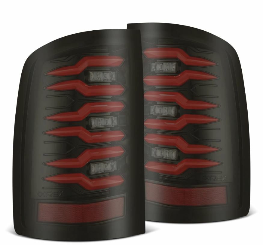 AlphaRex 630080 LED Taillights Black Red