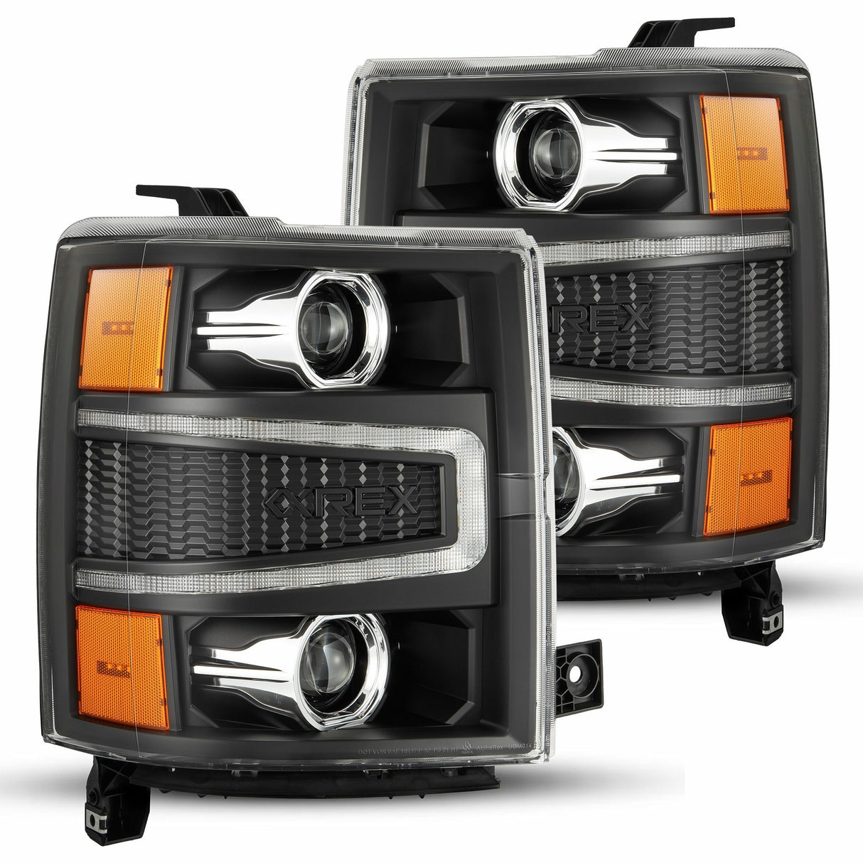 AlphaRex 880242 Projector Headlights Alpha-Black