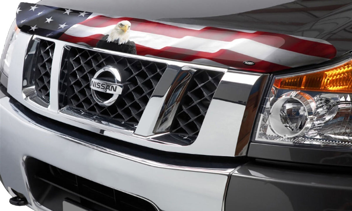 Husky Liners 2818108 Husky Liners Eagle American Flag Bug Shield Hood Protector