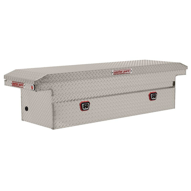 Weather Guard - Model 121-0-04 Saddle Box, Aluminum, Full Low Profile, Clear, 11.0 cu ft - 121-0-04
