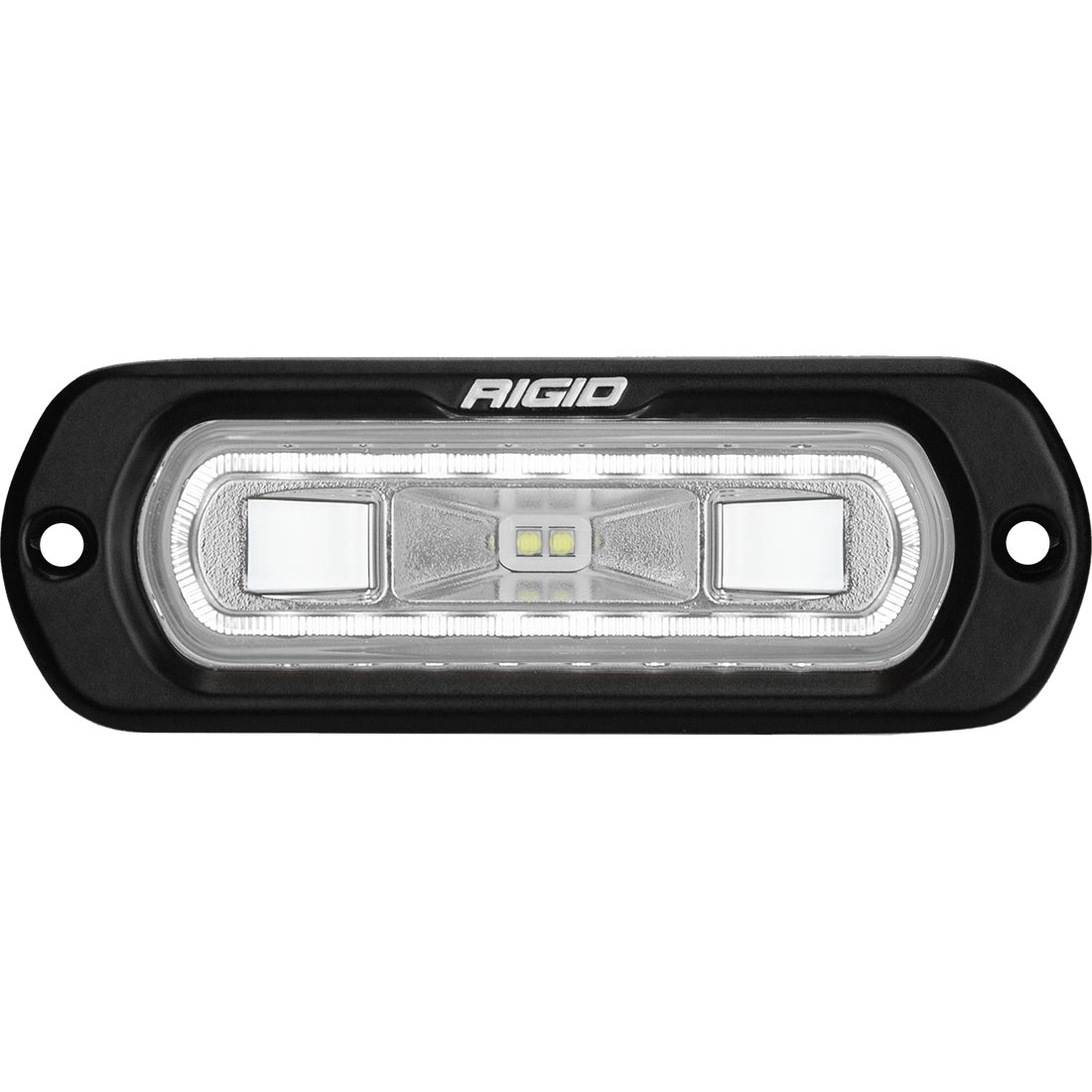 RIGID Industries - 52200 SR-L Series Marine Spreader Pod, 2 Wire, Flush Mount, Black W/White Halo