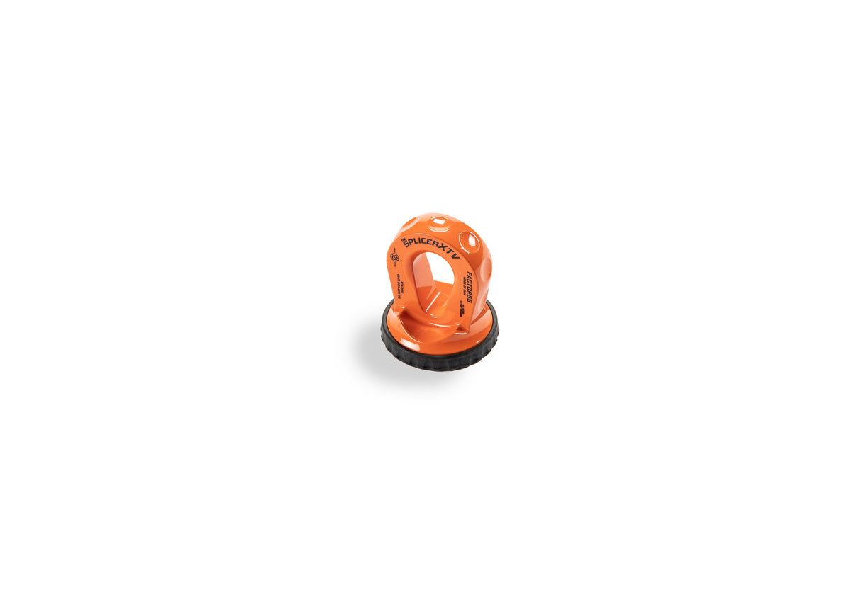 Factor 55 00355-07 SPLICER XTV 3/16-1/4" SYNTHETIC ROPE SPLICE-ON SHACKLE MOUNT -- ORANGE
