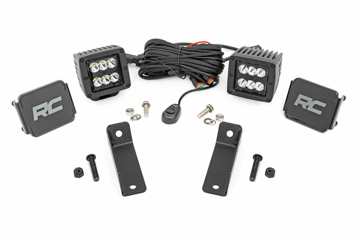 LED Light - Rear Mount - 2(in.) Black Pair - Spot - Can-Am Maverick Sport