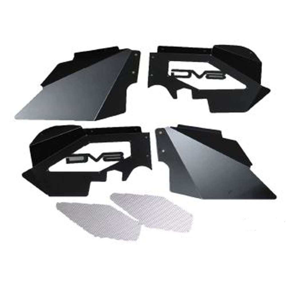 DV8 Offroad - Jeep JK Front Inner Fenders Black Or Raw - INFEND-01FB