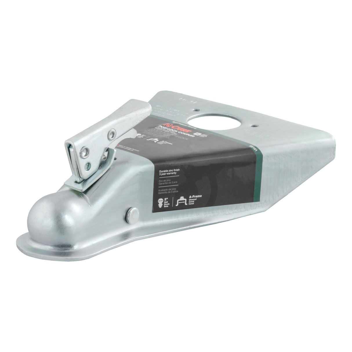 Curt - 2" A-Frame Coupler with Posi-Lock (5,000 lbs, Zinc) - 25101