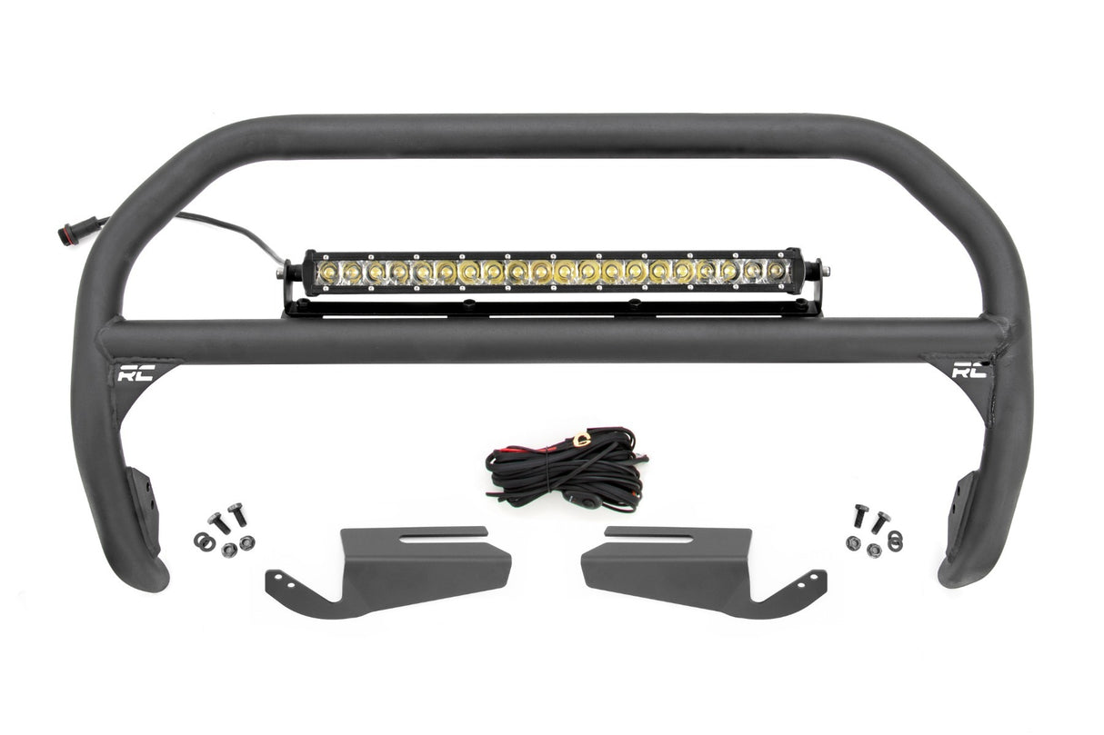 Rough Country - Nudge Bar - 20 Inch Chrome Single Row LED - OE Modular Steel - Ford Bronco (21-23) - 51103
