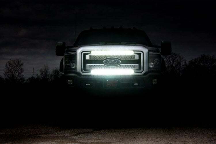 Rough Country - LED Light Kit - Grill Mount - 30" Black Single Row - Ford F-250 F-350 Super Duty (11-16) - 70770