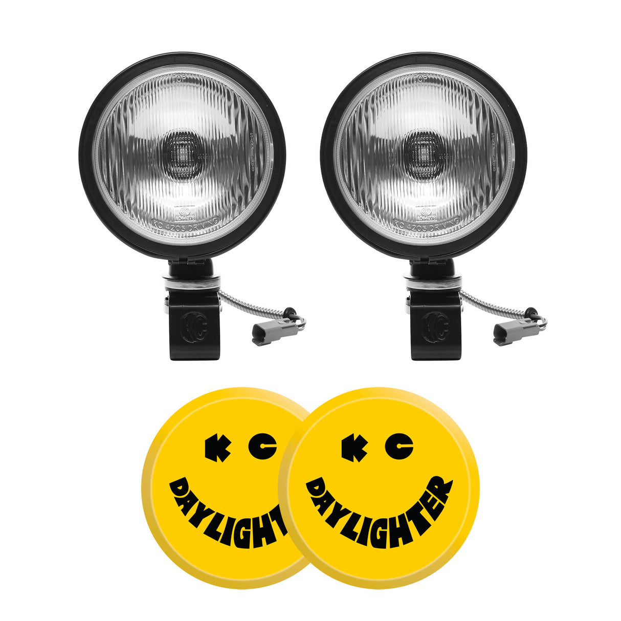 KC Hilites - 6" Daylighter Halogen Pair Pack System - Black - KC #234 (Spread Beam) - 234