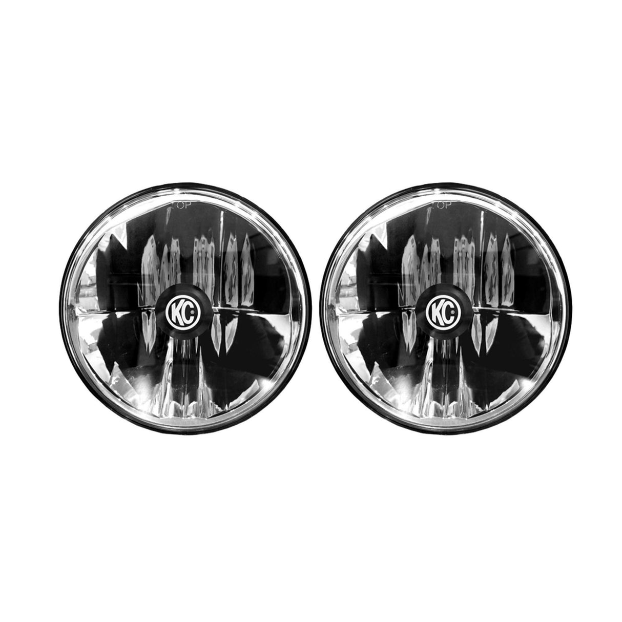 KC Hilites - Gravity LED 7" Headlight DOT Jeep TJ 97-06/Universal H4 Pair Pack - 42361