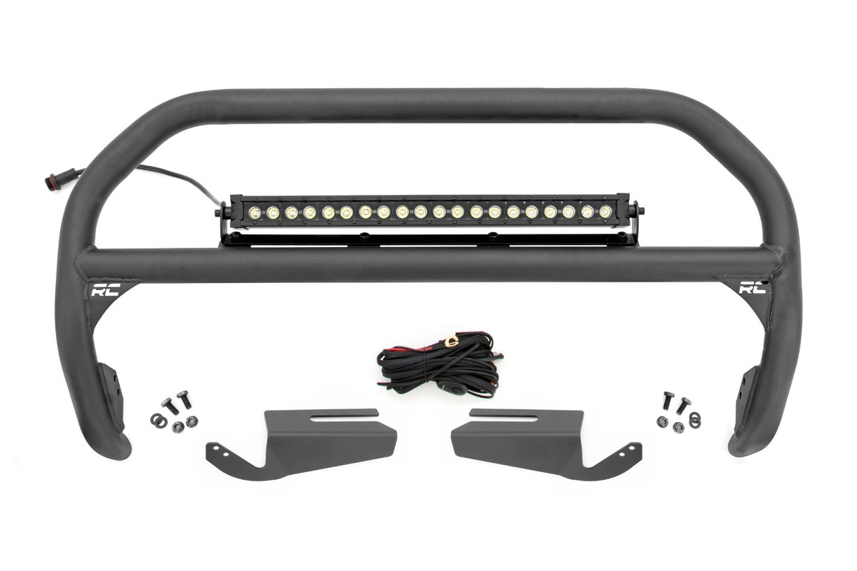 Rough Country - Nudge Bar - 20 Inch BLK DRL Single Row LED - OE Modular Steel - Ford Bronco (21-23) - 51102