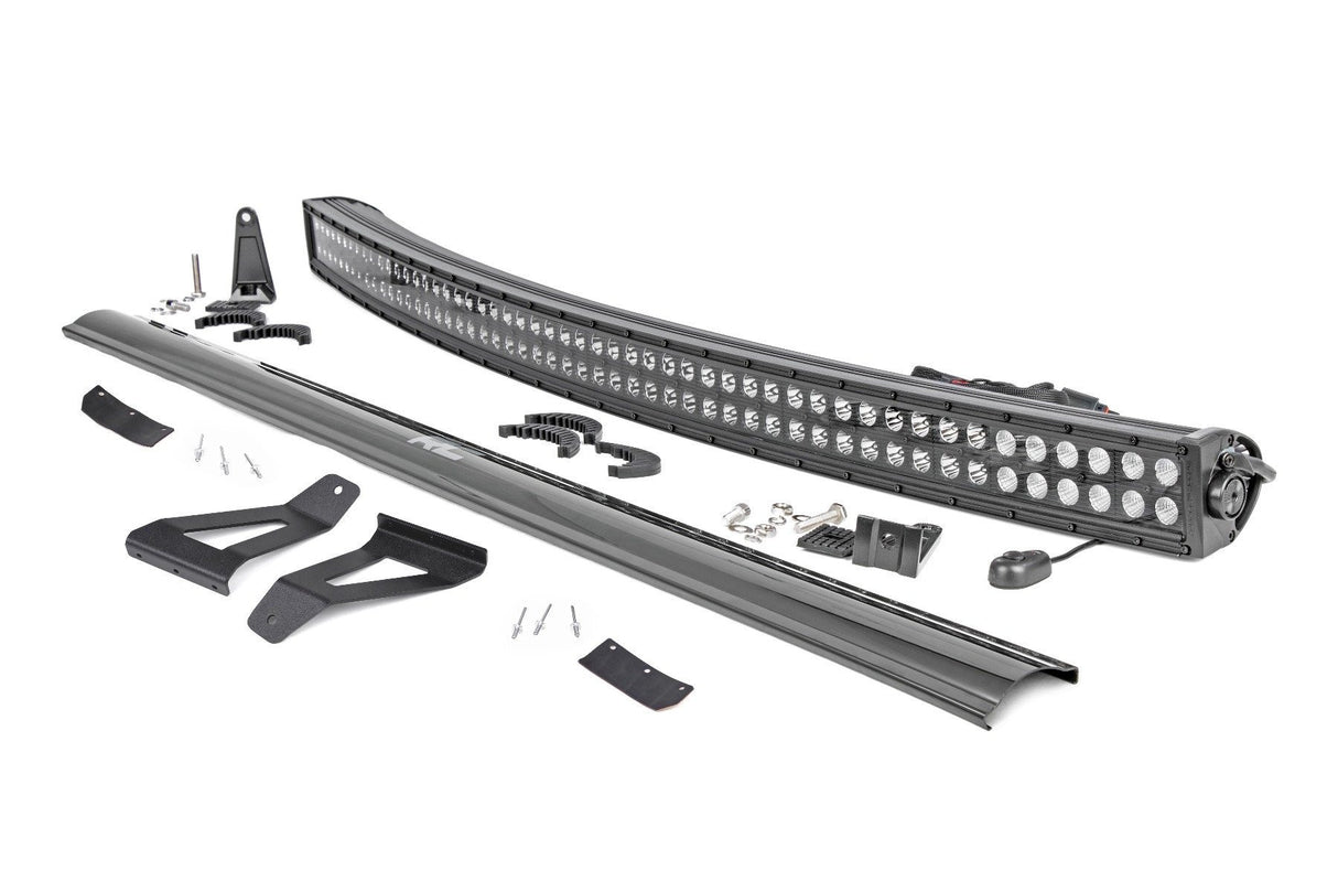 Rough Country - LED Light Kit - Windshield Mount - 50" BLK Dual Row - Jeep Cherokee XJ (84-01) - 70072