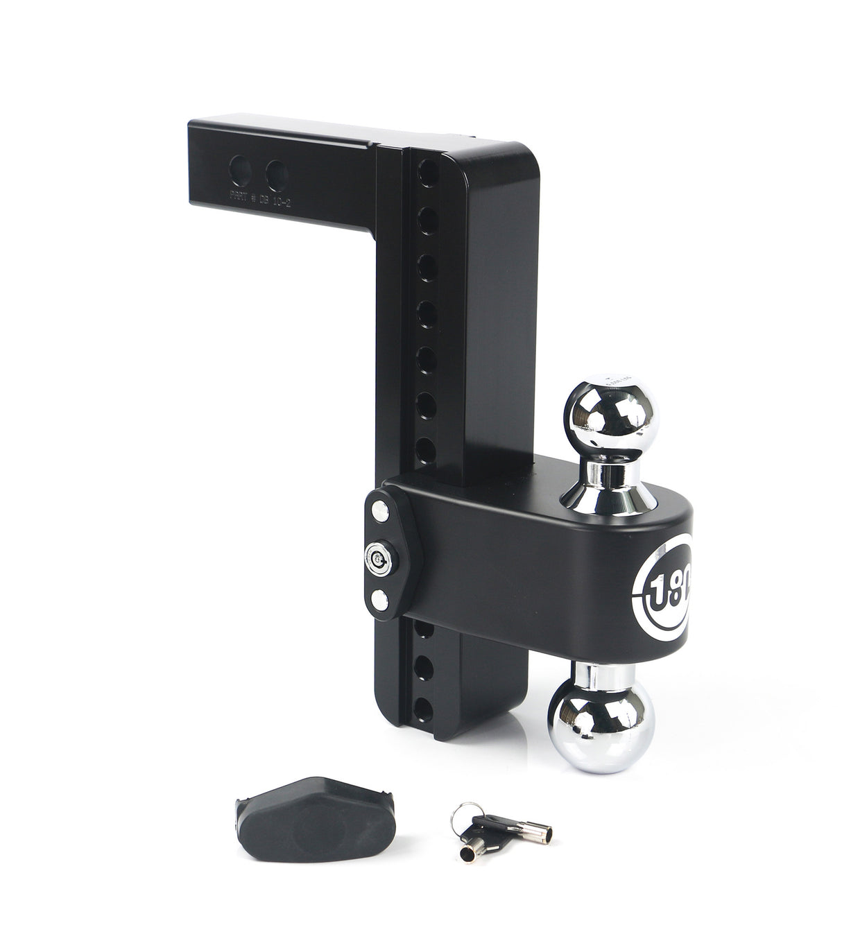 180 Hitch Chrome 10" Drop Hitch with 2" Shank - CTB10-2-CER-BLA