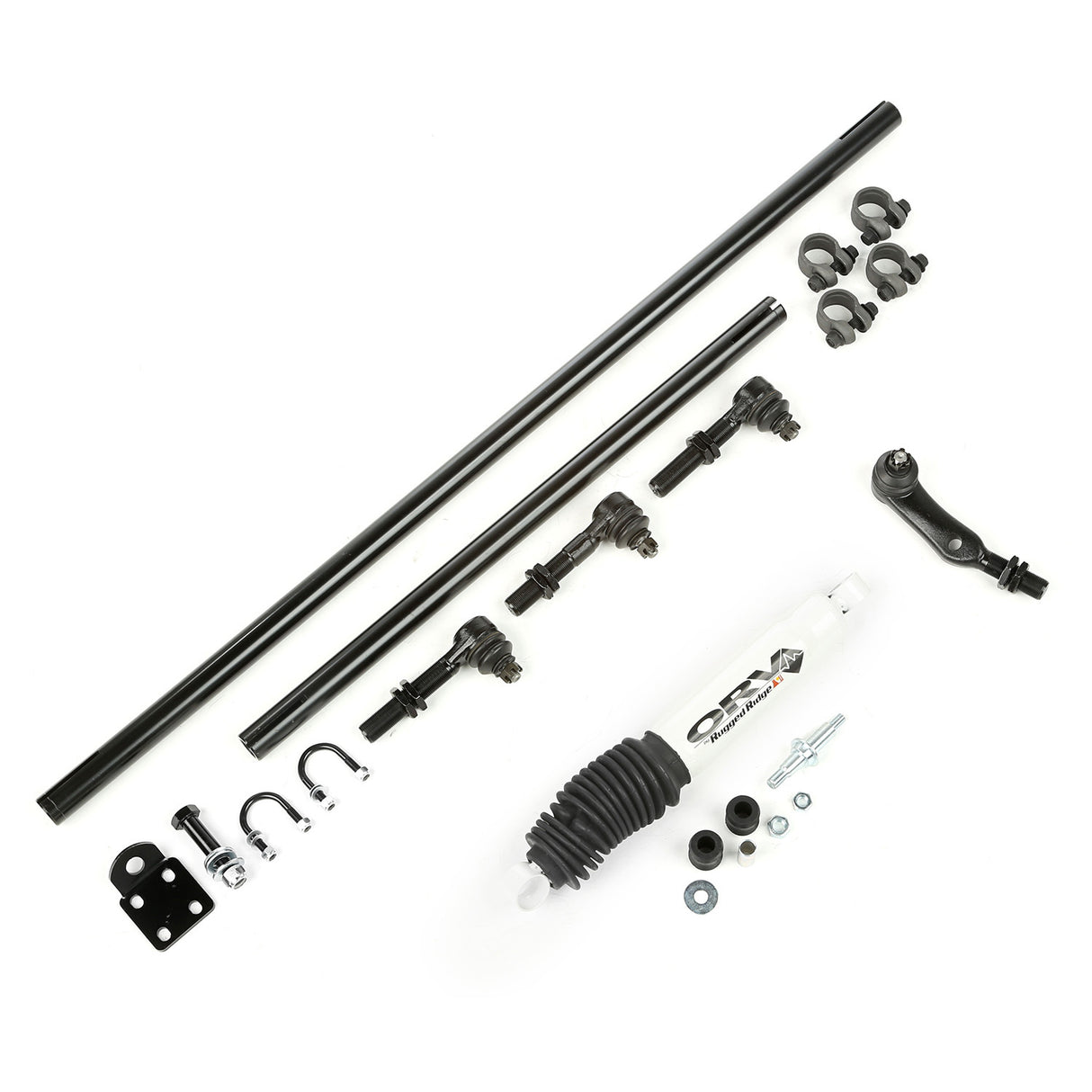 Rugged Ridge 18050.88 Steering Kit, Damper, Heavy Duty; 84-06 Jeep TJ/XJ/ZJ, 4.0L