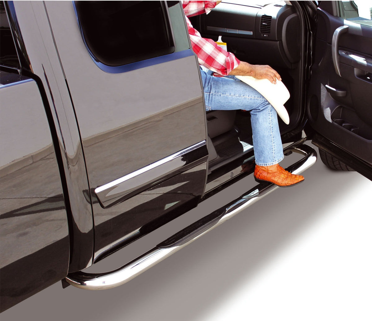Go Rhino 4156PS - 4000 Series SideSteps With Mountins Bracket Kit - Polished Stainless Steel