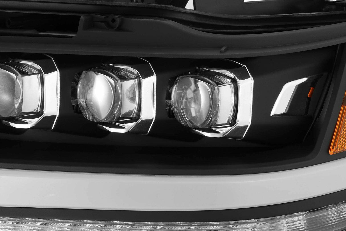 AlphaRex 880518 LED Projector Headlights Plank Style Design Matte Black