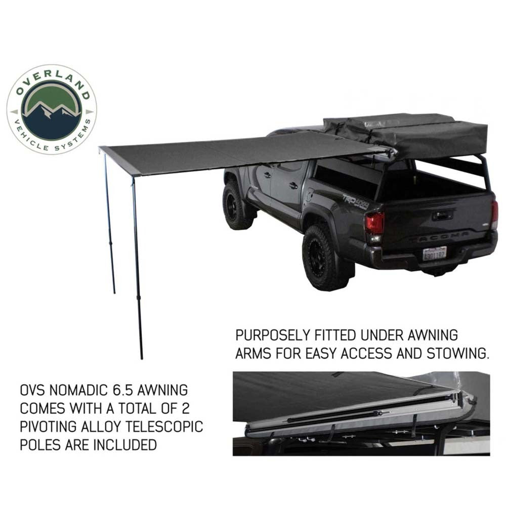 Overland Vehicle Systems - Nomadic Awning 2.0 - 6.5' with Black Cover - 18049909